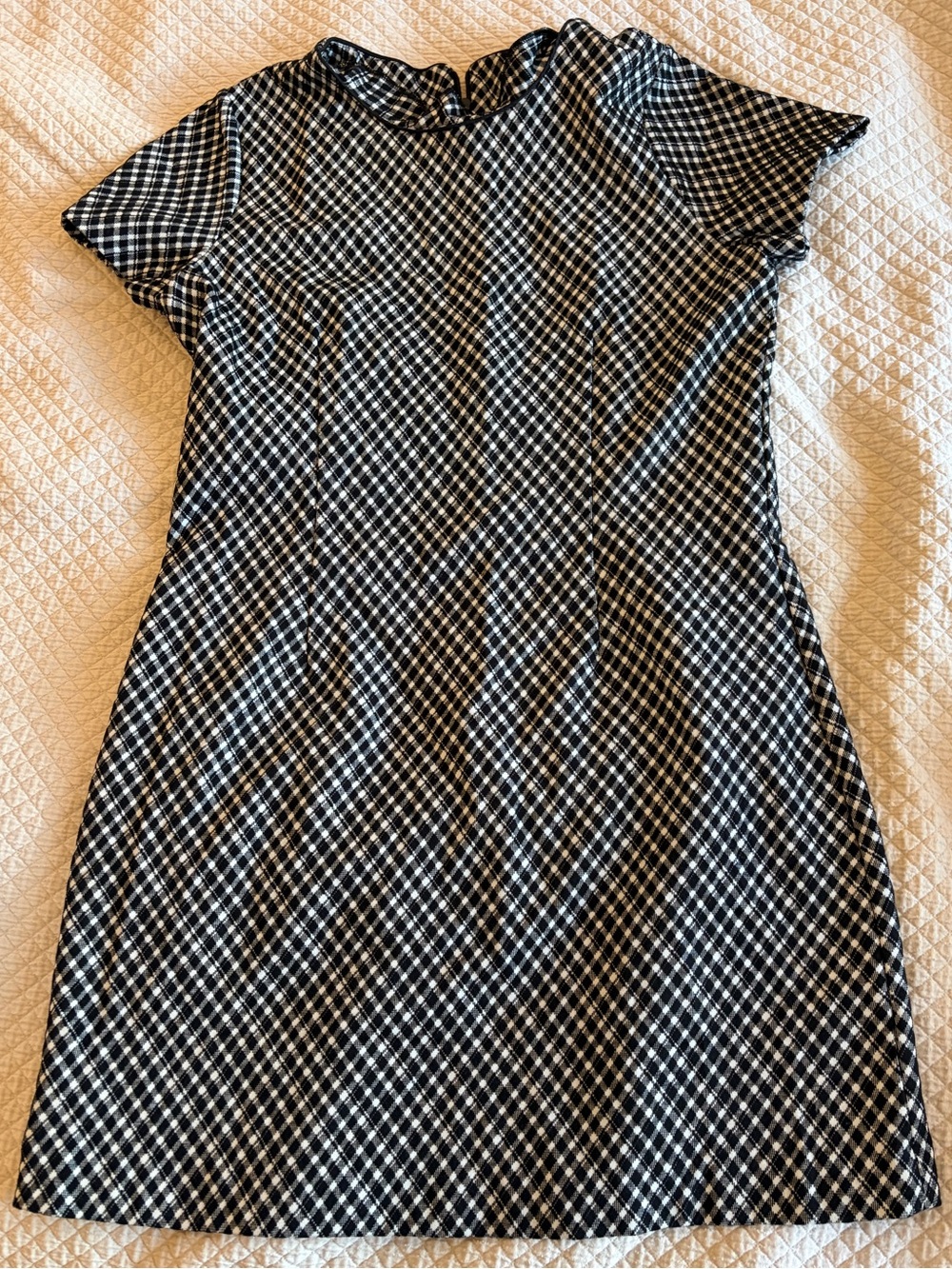 Black & White Check Ponte Short Sleeve Dress - Spanx